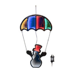 Samuel Alexander 60Cm Infinity Light Up Hanging Parachute Snowman Christmas Decoration With Multi Coloured Leds - thumbnail 9