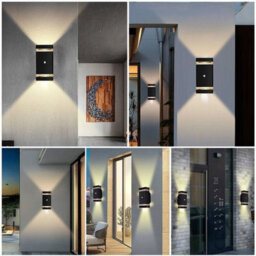 1Pcs Warm White Up Down Led Wall Light Motion Pir Sensor Outdoor Garden Yard - thumbnail 4