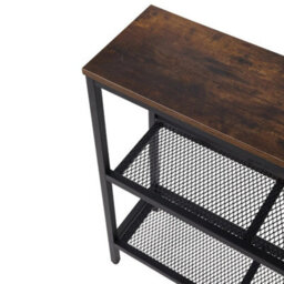 Three-Tier Narrow Console Side Table Hallway Entryway Table Metal Frame - thumbnail 4