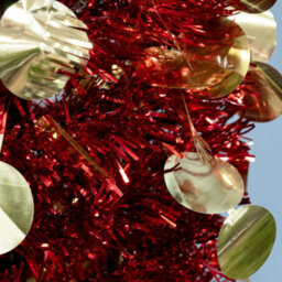 Christmas Tree World The 6Ft/180Cm Slim Red Tinsel Pop Up Christmas Tree - thumbnail 5