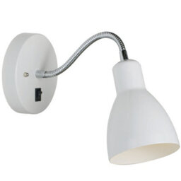 Nordlux Cyclone Indoor Wall Light White Metal Sensor E14 Gooseneck - Plug In Or Mains Powered , Ip20