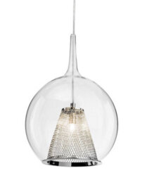 Luminosa Lighting Luminosa Arlo 1 Light Ceiling Pendant Chrome, Clear Glass, G9