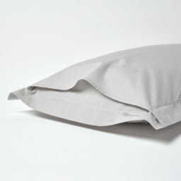 Homescapes Silver Grey Egyptian Cotton Oxford Pillowcase 200 Tc, King Size - thumbnail 3