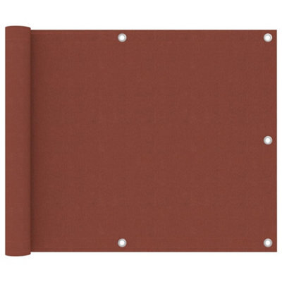 Berkfield Balcony Screen Terracotta 75X500 Cm Oxford Fabric - image 1