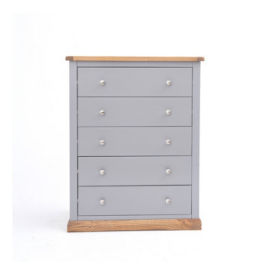 Cabinet Bits Biccari 5 Drawer Chest Of Drawers Chrome Knob - image 1