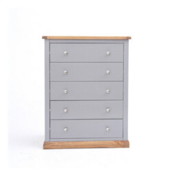 Cabinet Bits Biccari 5 Drawer Chest Of Drawers Chrome Knob - thumbnail 1