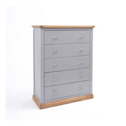 Cabinet Bits Biccari 5 Drawer Chest Of Drawers Chrome Knob - thumbnail 2