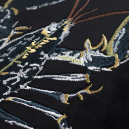 Paoletti Atlantica Embroidered Velvet Polyester Filled Cushion - thumbnail 4
