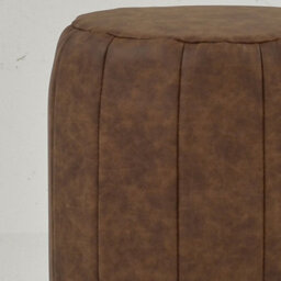 Lakeland Furniture Bubbles Aged Brown Faux Leather Foot Stool - thumbnail 5
