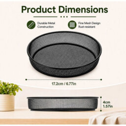 Metal Mesh 17.2Cm Bird Seed Dish Feeder Tray - thumbnail 2