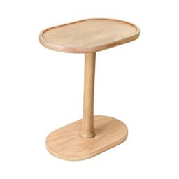 Mh London Campbell Blonde Natural C Shape Side Table Solid Mango Wood End Table Tray Top - thumbnail 4