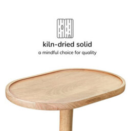 Mh London Campbell Blonde Natural C Shape Side Table Solid Mango Wood End Table Tray Top - thumbnail 5