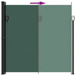 Walplus Retractable Side Awning Garden Sun Shade Canopy Gazebo For Back Door, Porch, Patio Dark Green 200X600 Cm - thumbnail 5