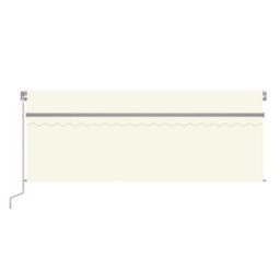 Berkfield Manual Retractable Awning With Blind&led 4X3M Cream - thumbnail 3