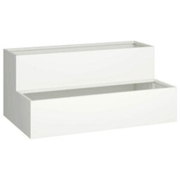 Berkfield Garden Planter White 100 X 60 X 45 Cm Steel - thumbnail 2