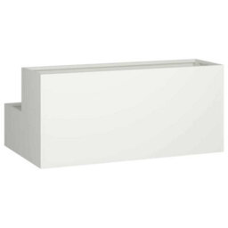 Berkfield Garden Planter White 100 X 60 X 45 Cm Steel - thumbnail 5