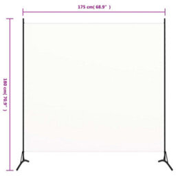 Vidaxl 1-Panel Room Divider White 175X180 Cm - thumbnail 3