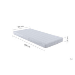 Single Bed Frame & Mattress Silver Velvet Fabric Birlea Sleepsoul Paris 3Ft - thumbnail 8