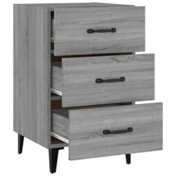 Berkfield Bedside Cabinet Grey Sonoma 40X40X66 Cm Engineered Wood - thumbnail 5