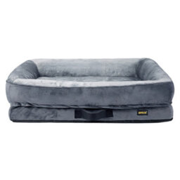 Skylos Dog Bed L Orthopedic Dog Bed 4.0In Egg Crate Foam Flannel Grey - thumbnail 3