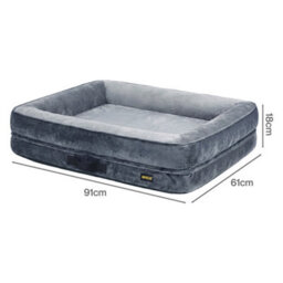 Skylos Dog Bed L Orthopedic Dog Bed 4.0In Egg Crate Foam Flannel Grey - thumbnail 4