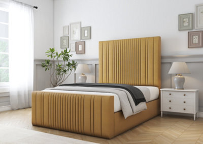 Comfort Beds The Foxy Mustard Plush Bed Frame - image 1