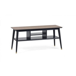 Ashfield Stylish Walnut And Black Media Unit - thumbnail 2