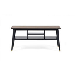 Ashfield Stylish Walnut And Black Media Unit - thumbnail 3