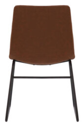 Lamboro Antico Premium Brown Faux-Leather Modern Fixed Height Chair, Single - thumbnail 6