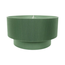 Valuelights Mason Ruched Crinkle Green Fabric Two Tier Ceiling Floor Table Lamp Shade And Bulb (D)31Cm - thumbnail 2