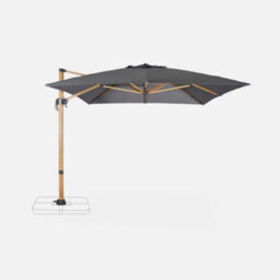 Sweeek - 3X4M Rectangular Cantilever Parasol Wimereux Grey - thumbnail 2