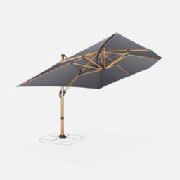 Sweeek - 3X4M Rectangular Cantilever Parasol Wimereux Grey - thumbnail 3