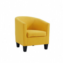 Home Detail Canberra Accent Tub Chair, Mustard Fabric - thumbnail 2