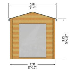 Shire Bradley Log Cabin Home Office Garden Room Approx 8 X 8 Feet - thumbnail 4