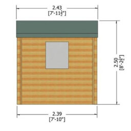 Shire Bradley Log Cabin Home Office Garden Room Approx 8 X 8 Feet - thumbnail 5