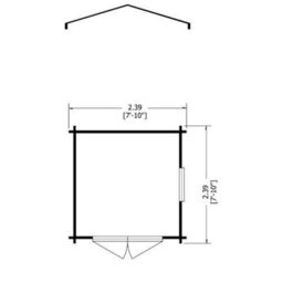 Shire Bradley Log Cabin Home Office Garden Room Approx 8 X 8 Feet - thumbnail 3