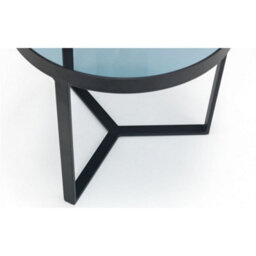 Ashfield Black Metal With Smoked Glass Lamp Table - thumbnail 5