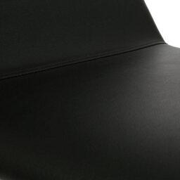 Orsina Black Leather Effect Dining Chair With White Legs, High Quality Leather Chair, Accent Chair, Borg Chair - thumbnail 5