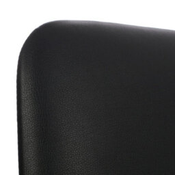 Orsina Black Leather Effect Dining Chair With White Legs, High Quality Leather Chair, Accent Chair, Borg Chair - thumbnail 6