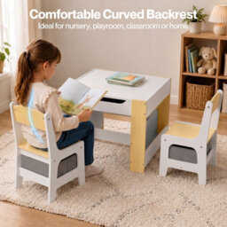 Dekko Kids Table And Chairs Set 2-In-1 Flip Top Storage Activity Study - thumbnail 9