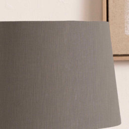 Pacific Lifestyle 35Cm Grey Linen Tapered Cylinder Table Lampshade Modern Self Lined Lamp Shade - thumbnail 2