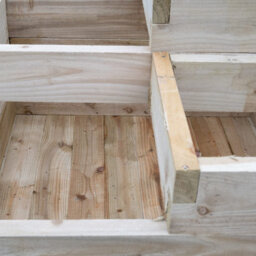 Forest Garden Caledonian Wooden Tiered Raised Bed - With Base - 90 X 90Cm - thumbnail 5