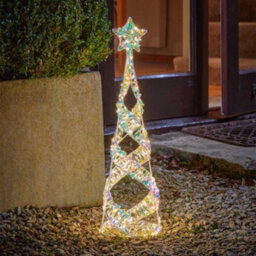 Samuel Alexander 60Cm Light Up Iridescent Christmas Starbelisk Decoration With Warm White Leds - thumbnail 1