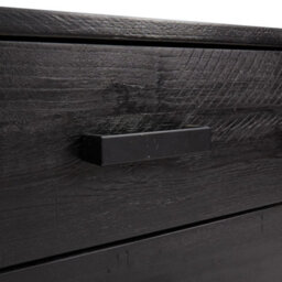 Berkfield Chest Of Drawers Black 75X35X70 Cm Solid Pinewood - thumbnail 7