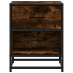 Berkfield Bedside Cabinet Smoked Oak 40X31X50 Cm Engineered Wood - thumbnail 5