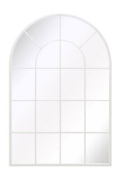 Mirroroutlet The Arcus White Framed Arched Window Leaner/wall Mirror 120Cm X 80Cm - thumbnail 2