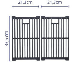 Cosmogrill Cast Iron Grate Set For Original 6+1 Gas Barbecues 33Cm(L) X 21Cm X 2(W) - thumbnail 2