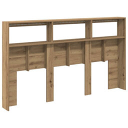 Walplus Headboard Cabinet With Led Artisan Oak 180X17X102 Cm - thumbnail 9