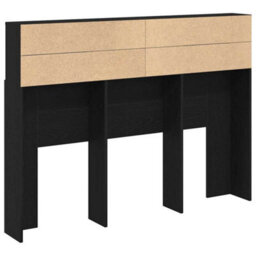 Walplus Headboard Cabinet Black Oak 140 X 19 X 103.5 Cm Engineered Wood - thumbnail 5