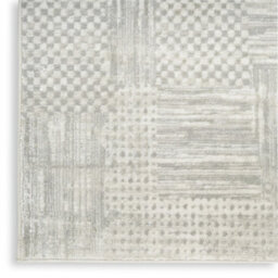 Silver Grey Abstract Modern Living Room Bedroom & Dining Room Rug-160Cm X 221Cm - thumbnail 7